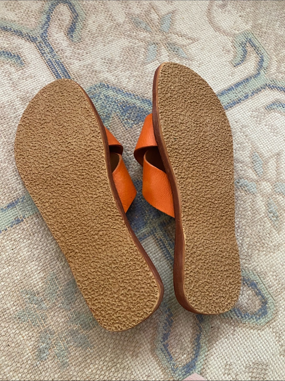 Moroccan Leather Cross-Strap Slide Sandals - Picture 4 of 4